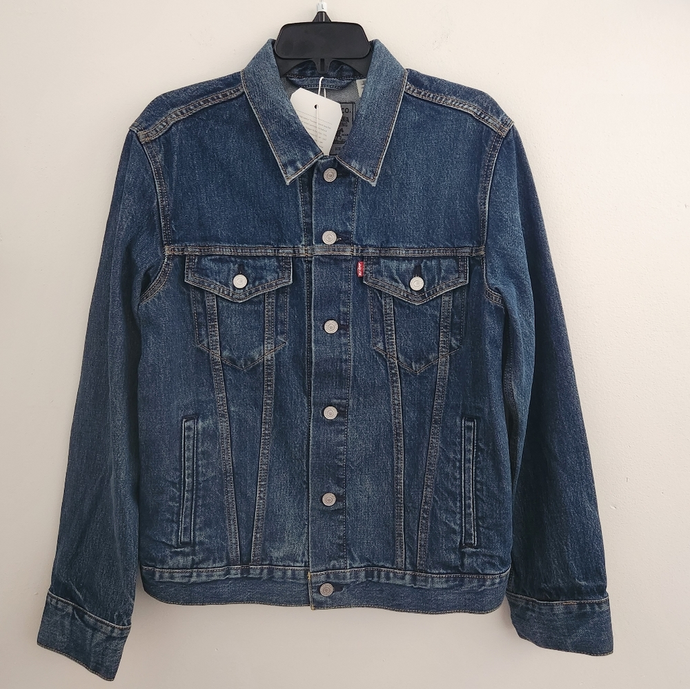RARE Levi's Google Technology blue trucker jacket cotton NO JACQUARD TAG
